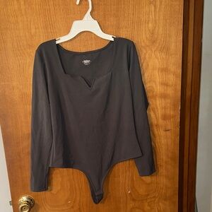 Women's gray Long Sleeve Bodysuit